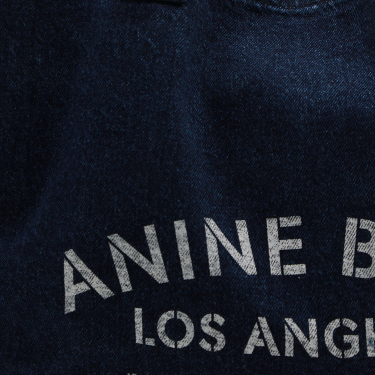 DARK BLUE COTTON LEO DENIM TOTE