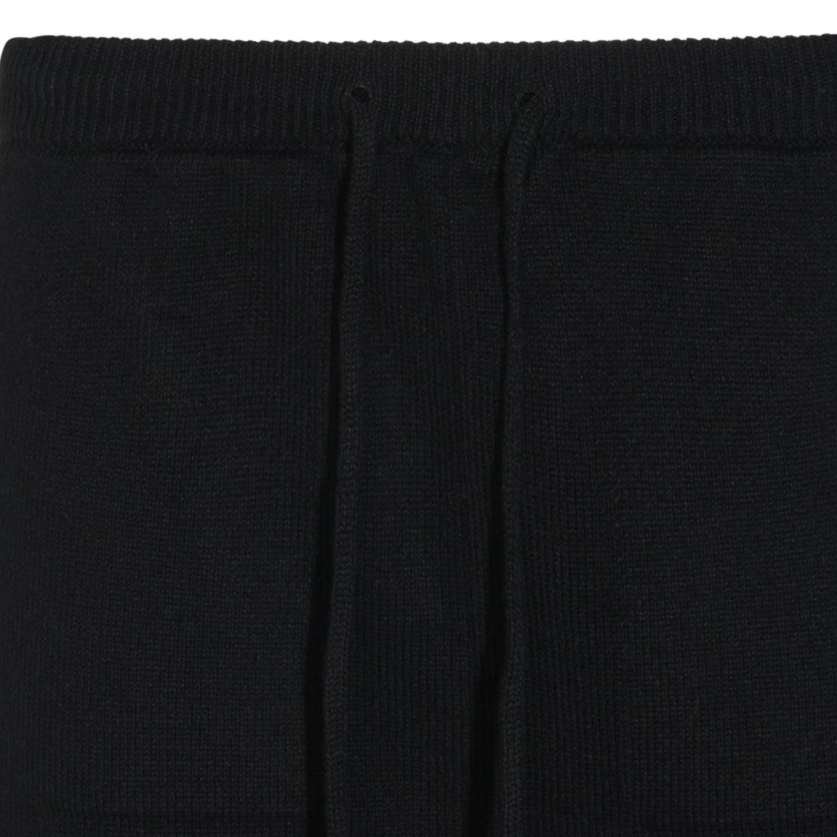 BLACK WOOL AND SILK BLEND PANTS