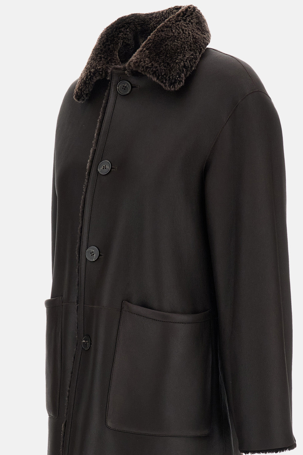 ZOEY NAPPA SHEARLING REVERSIBLE COAT