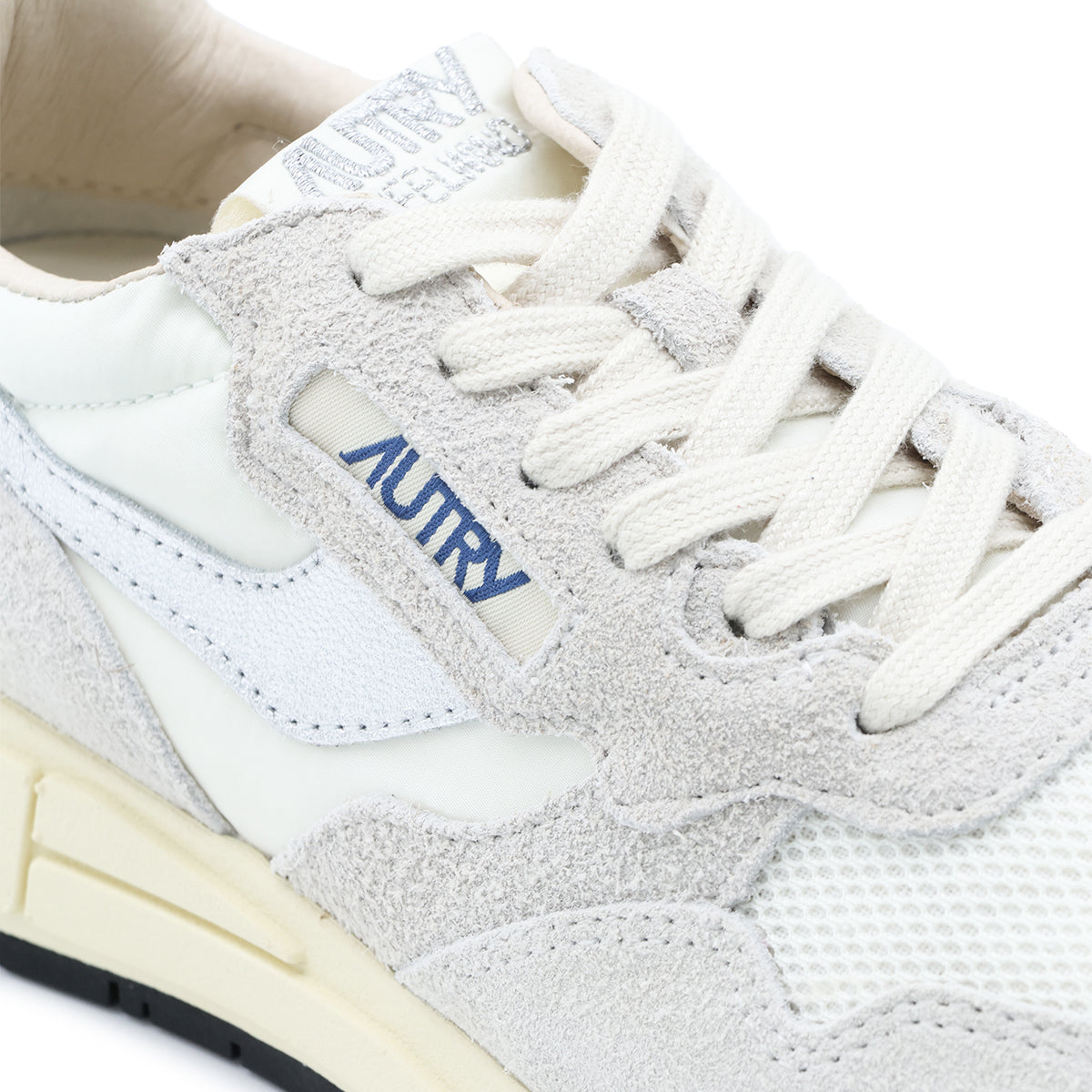 SUENY AND SILVER LEATHER REELWIND SNEAKERS