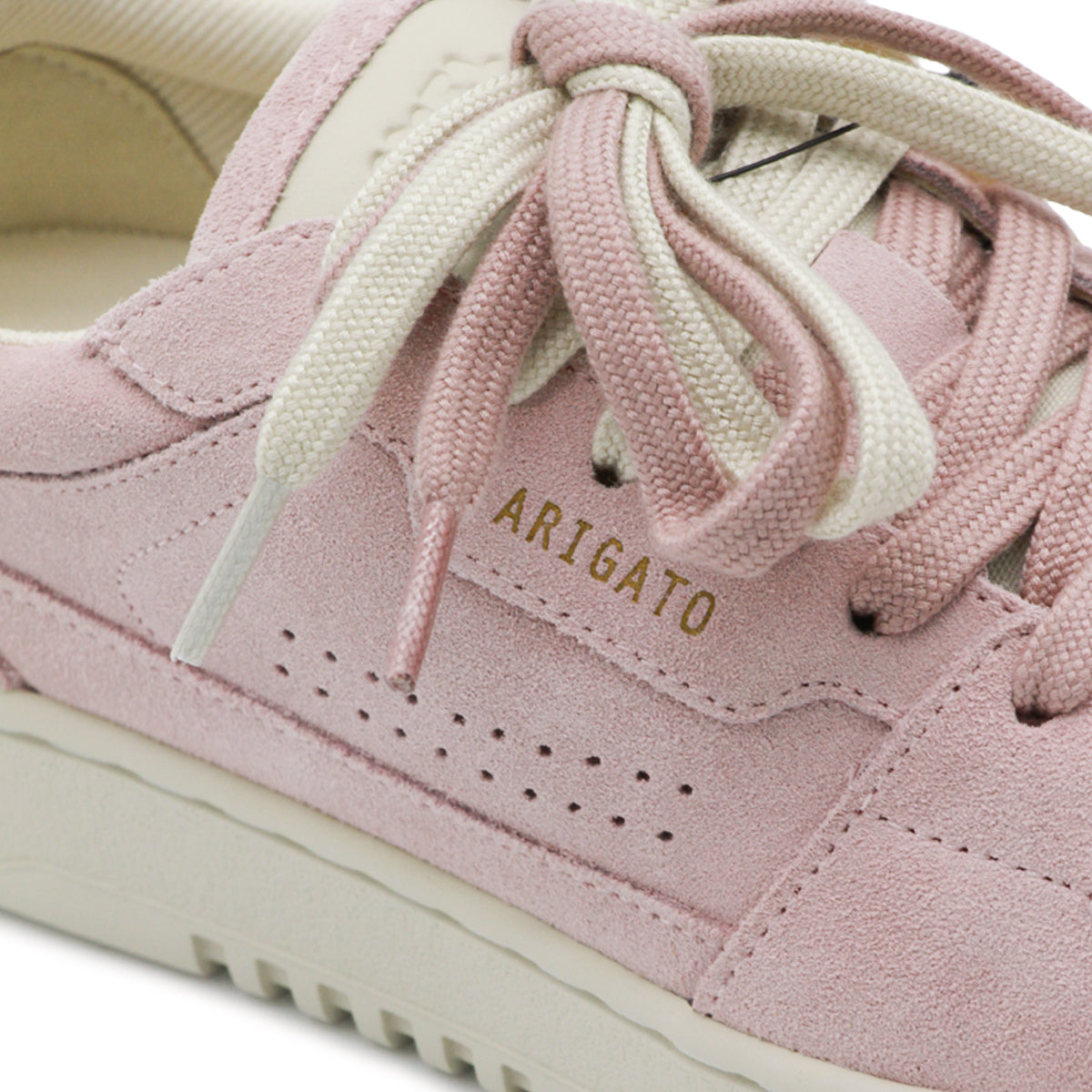 PINK AND BEIGE LEATHER DICE SNEAKERS