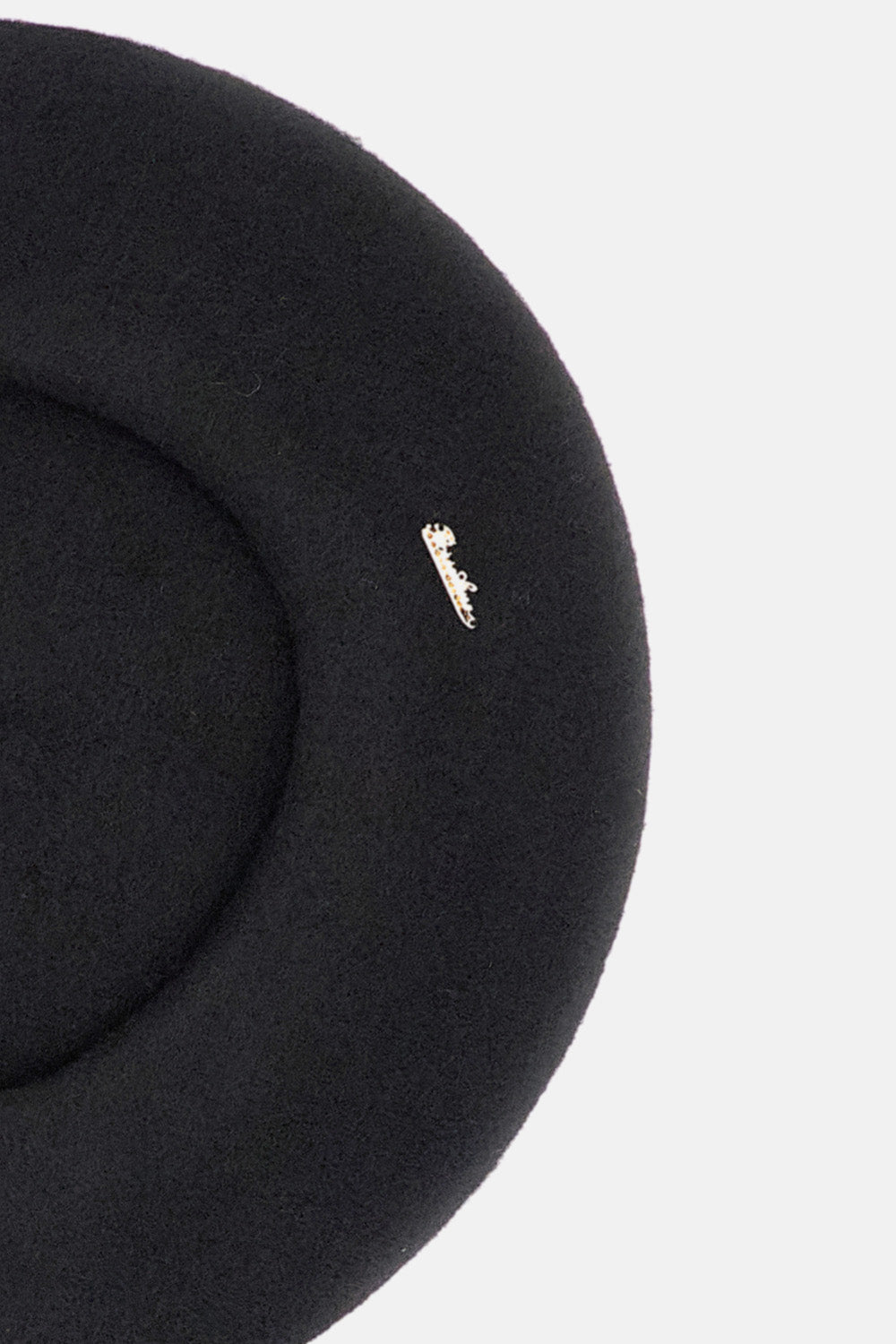WOOL CLOTH BERET WITH POM POM