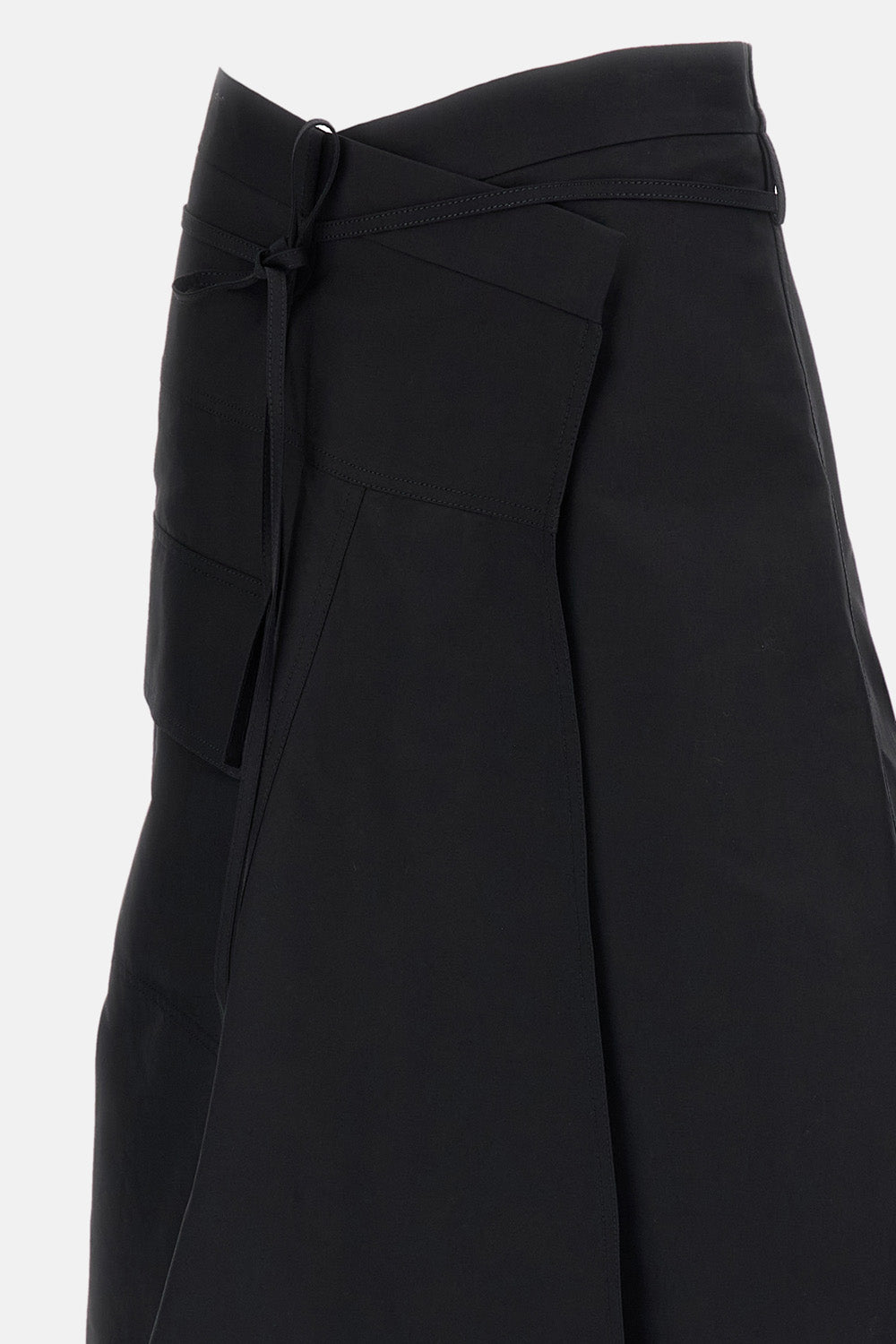 COTTON MIDI ASYMMETRIC SKIRT