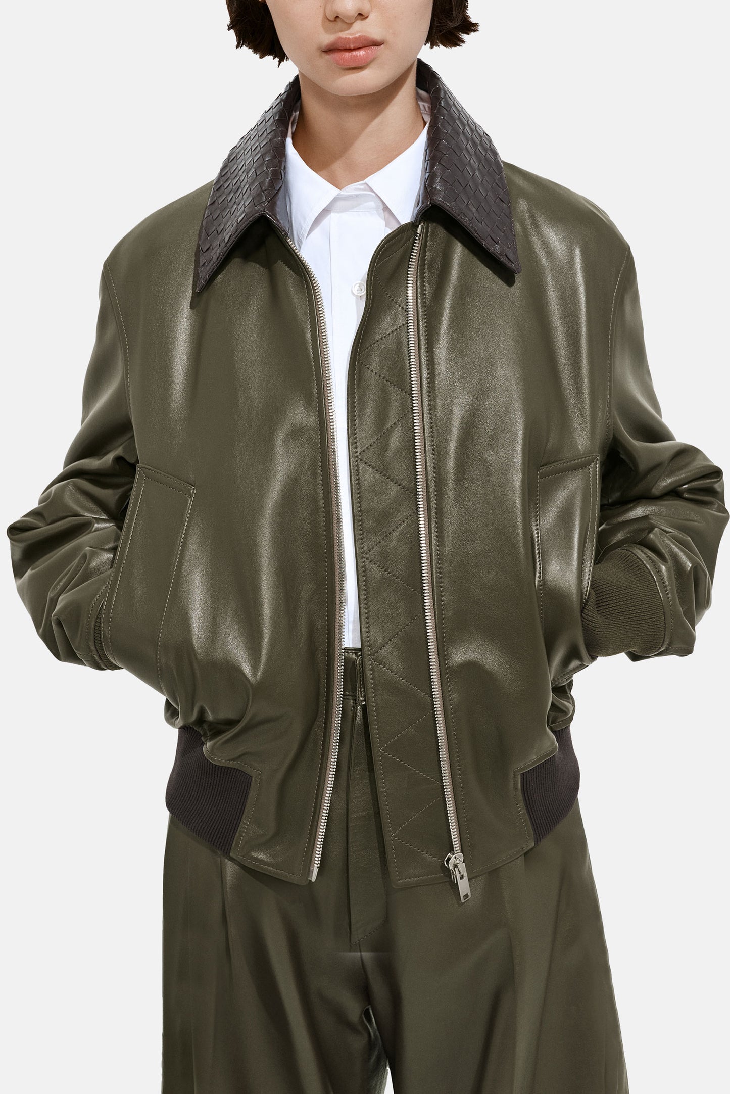 SHINY LEATHER BLOUSON