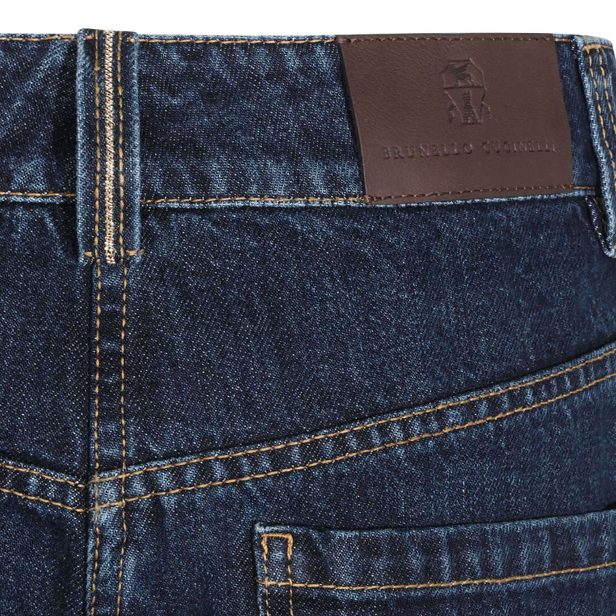 DARK BLUE COTTON DENIM JEANS