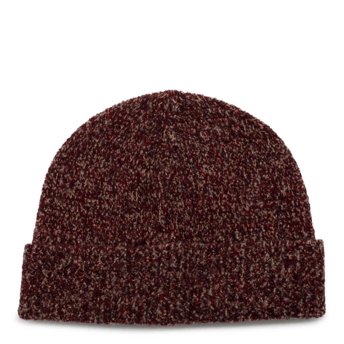 BURGUNDY VIRGIN WOOL AND SILK BLEND BEANIE
