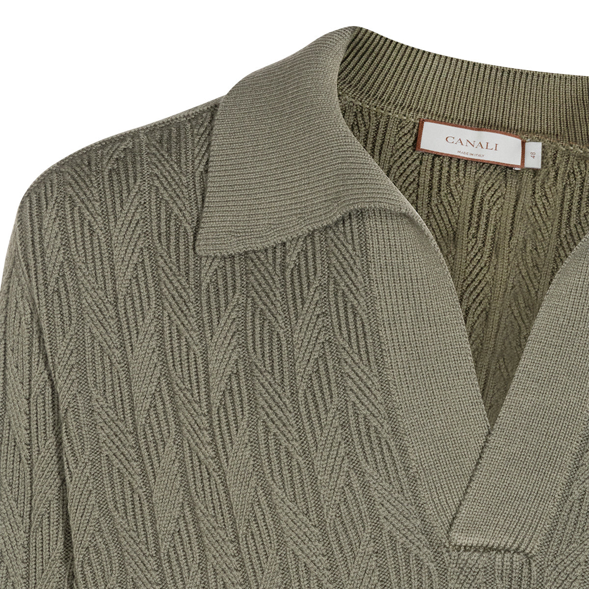 OLIVE VIRGIN WOOL SWEATER