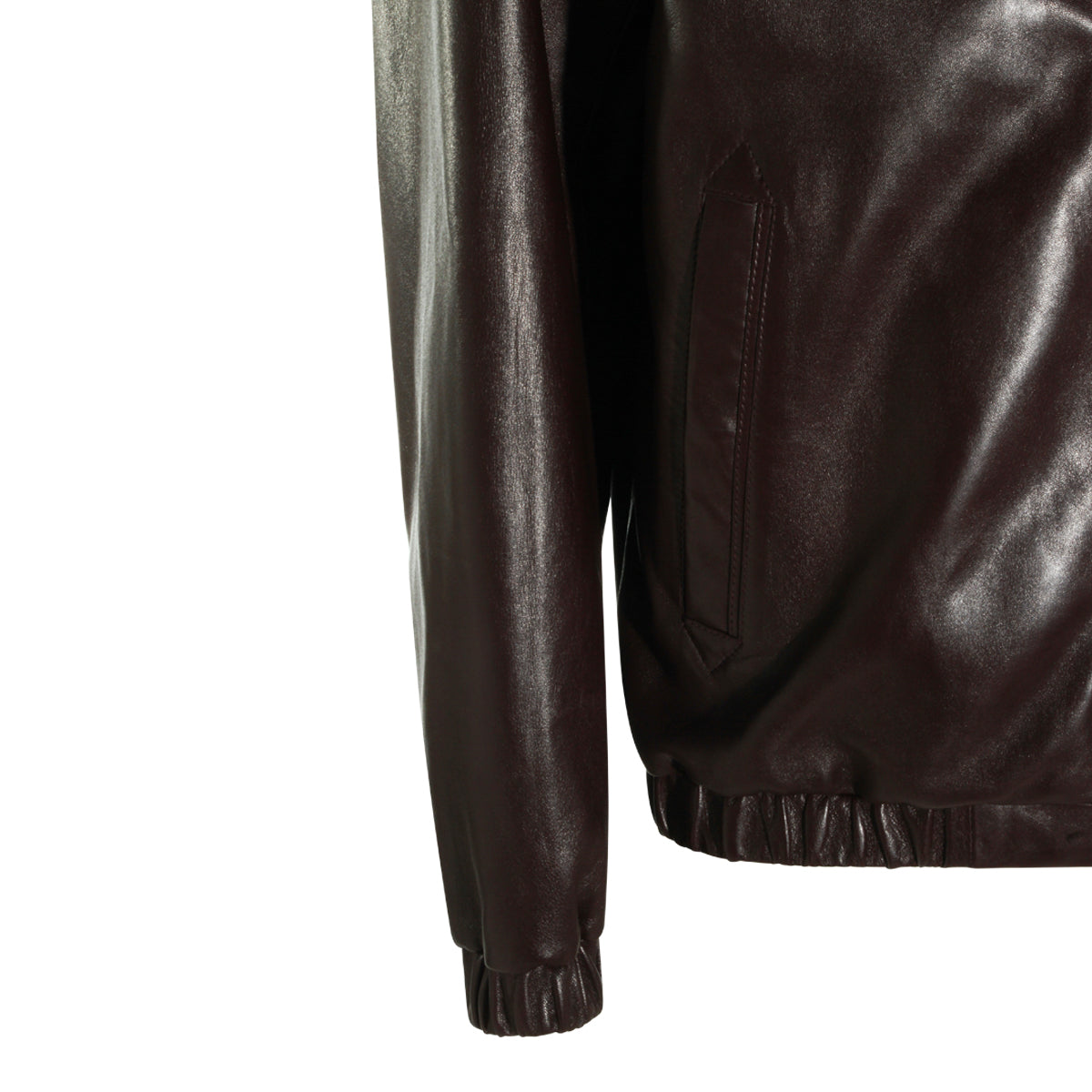 BURGUNDY LEATHER JACKET