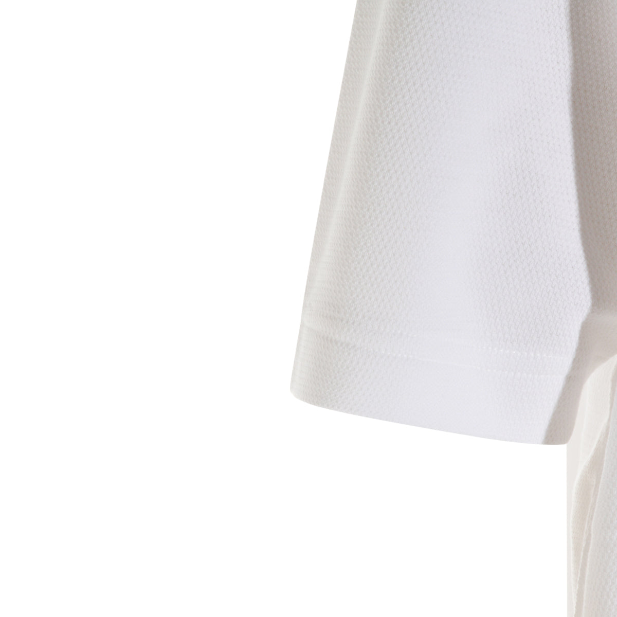 WHITE COTTON LAUREL POLO SHIRT