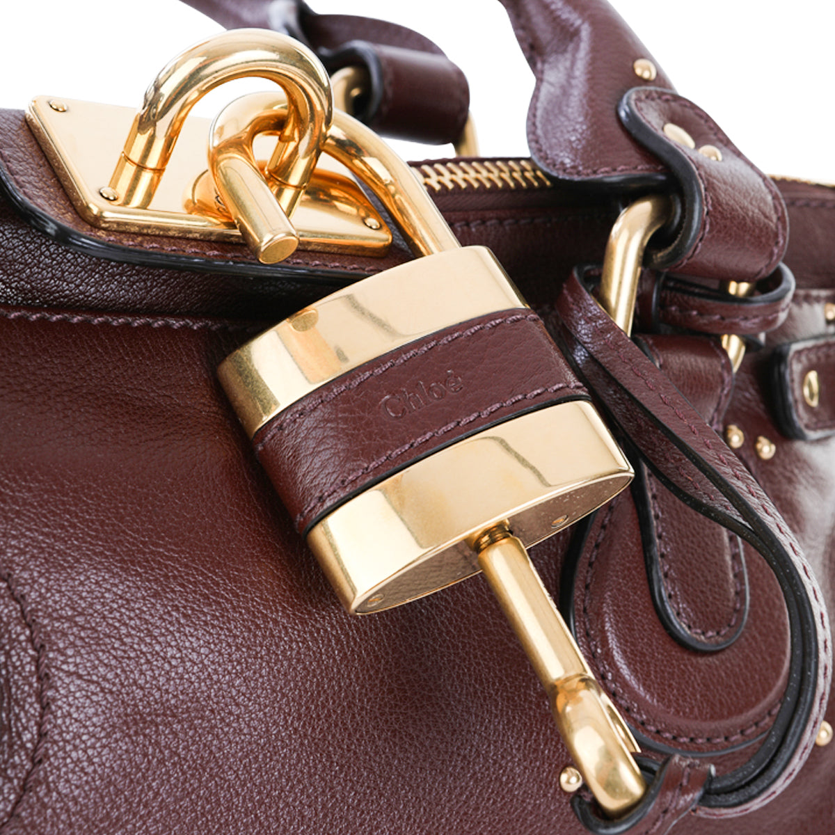 BROWN LEATHER PADDINGTON SHOULDER BAG