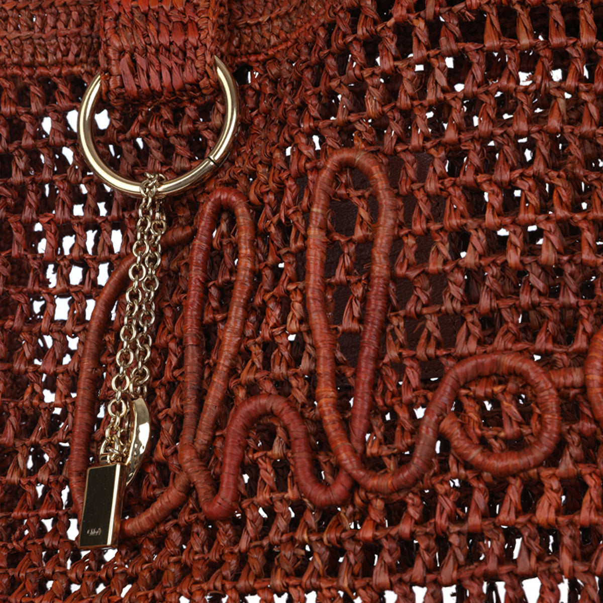 CLAY BROWN RAFIA SUMMER BANANA TOP HANDLE BAG