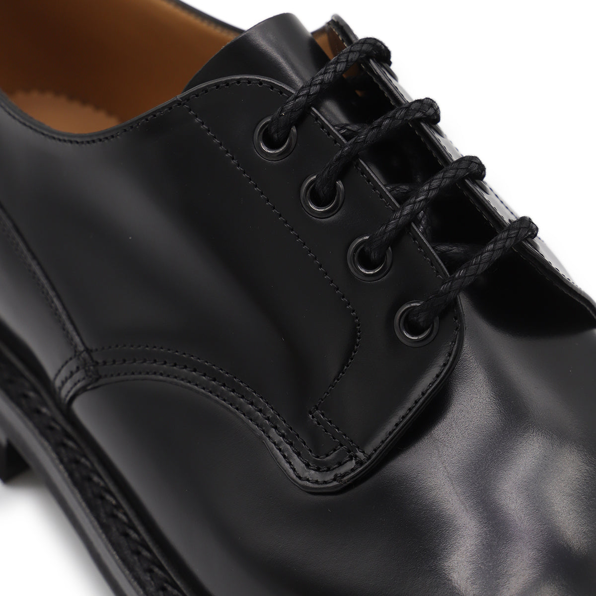 BLACK LEATHER NEIL LACE UP SHOES