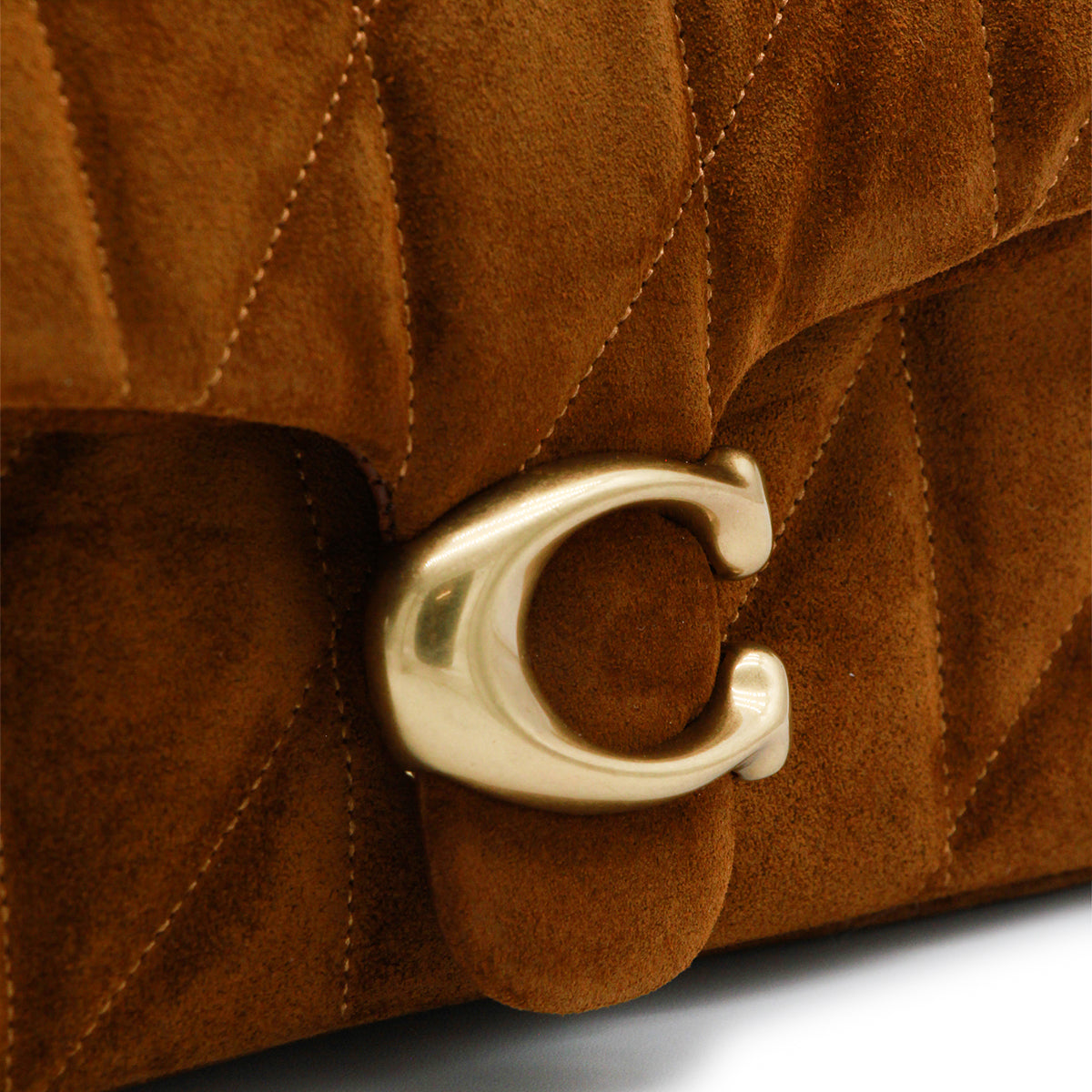 WARM BROWN SUEDE TABBY 20 SHOULDER BAG