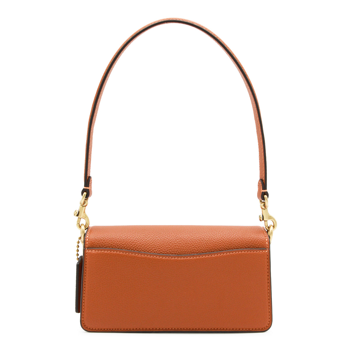 AMBER BROWN LEATHER PEBBLE TABBY SHOULDER BAG