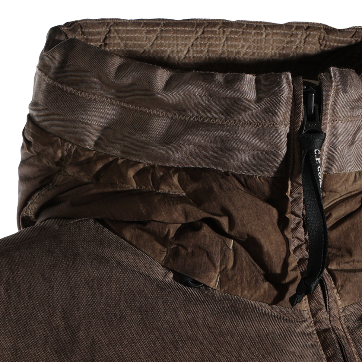 BROWN QUILTED DOWN JACKET