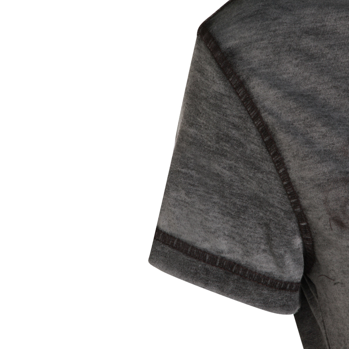 BLACK COTTON BURNOUT T-SHIRT