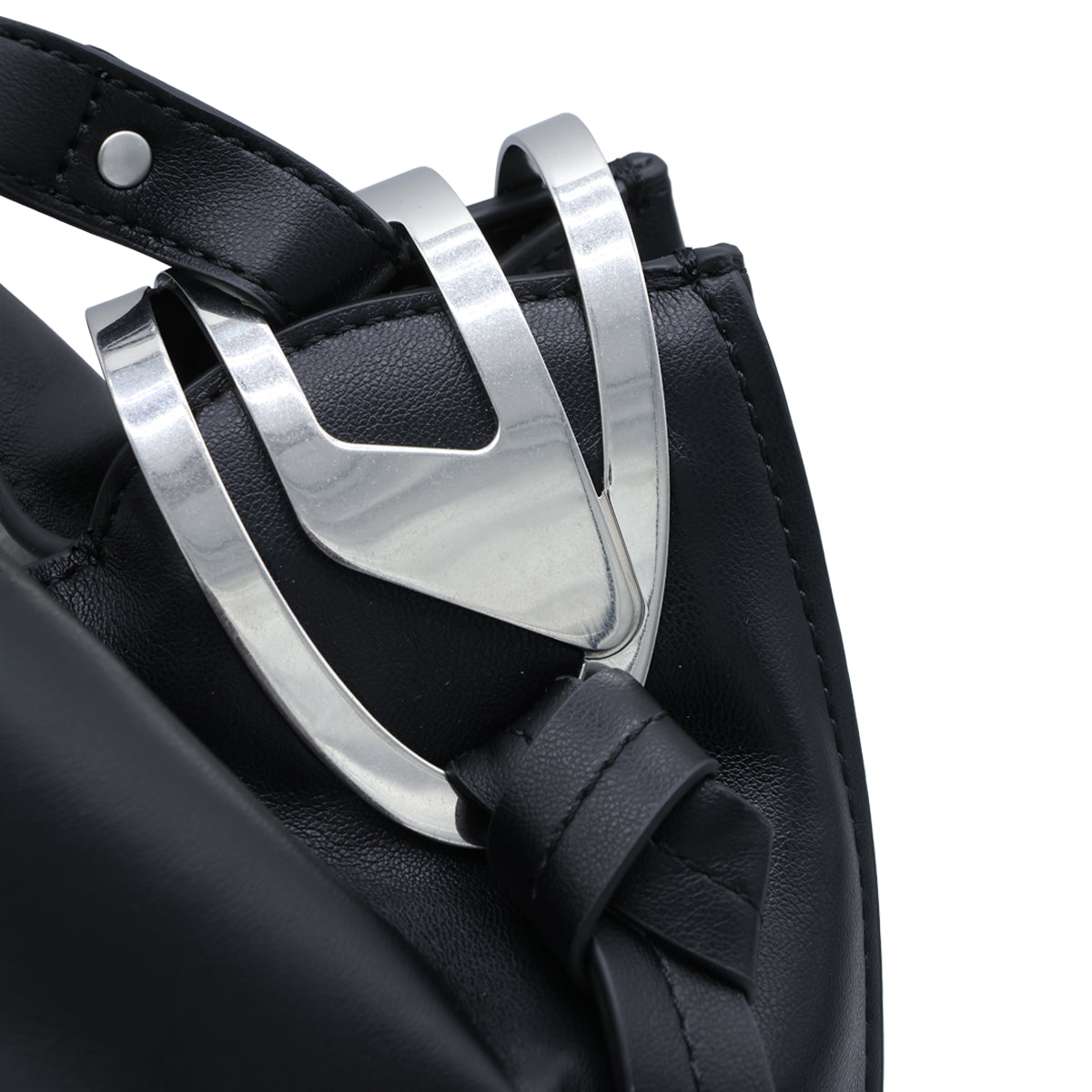 BLACK KNOT TOP HANDLE BAG