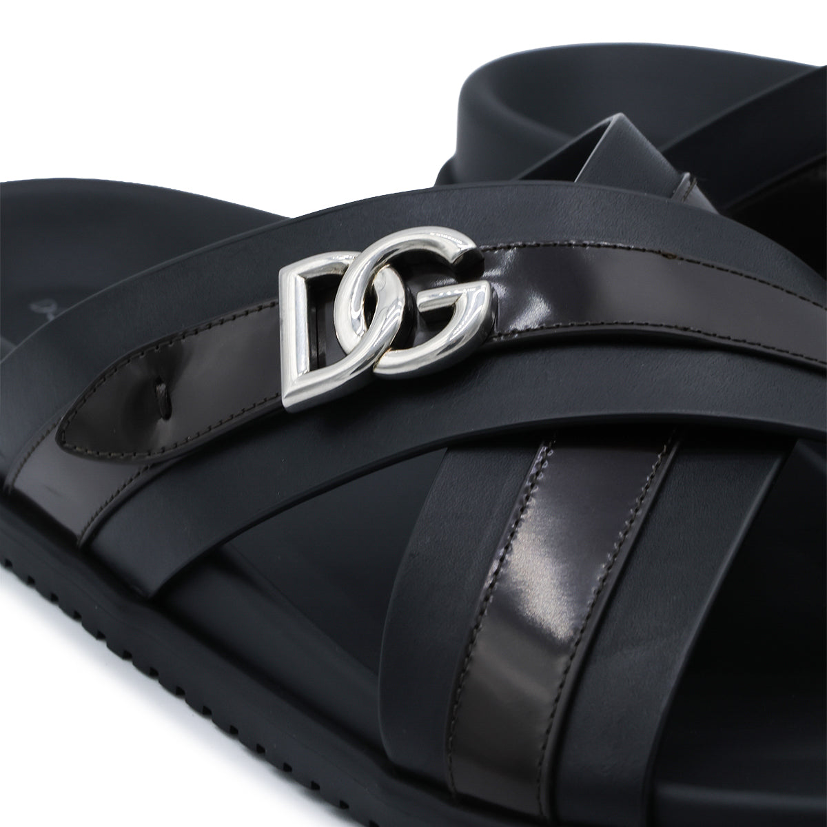 BLACK LEATHER FLATS