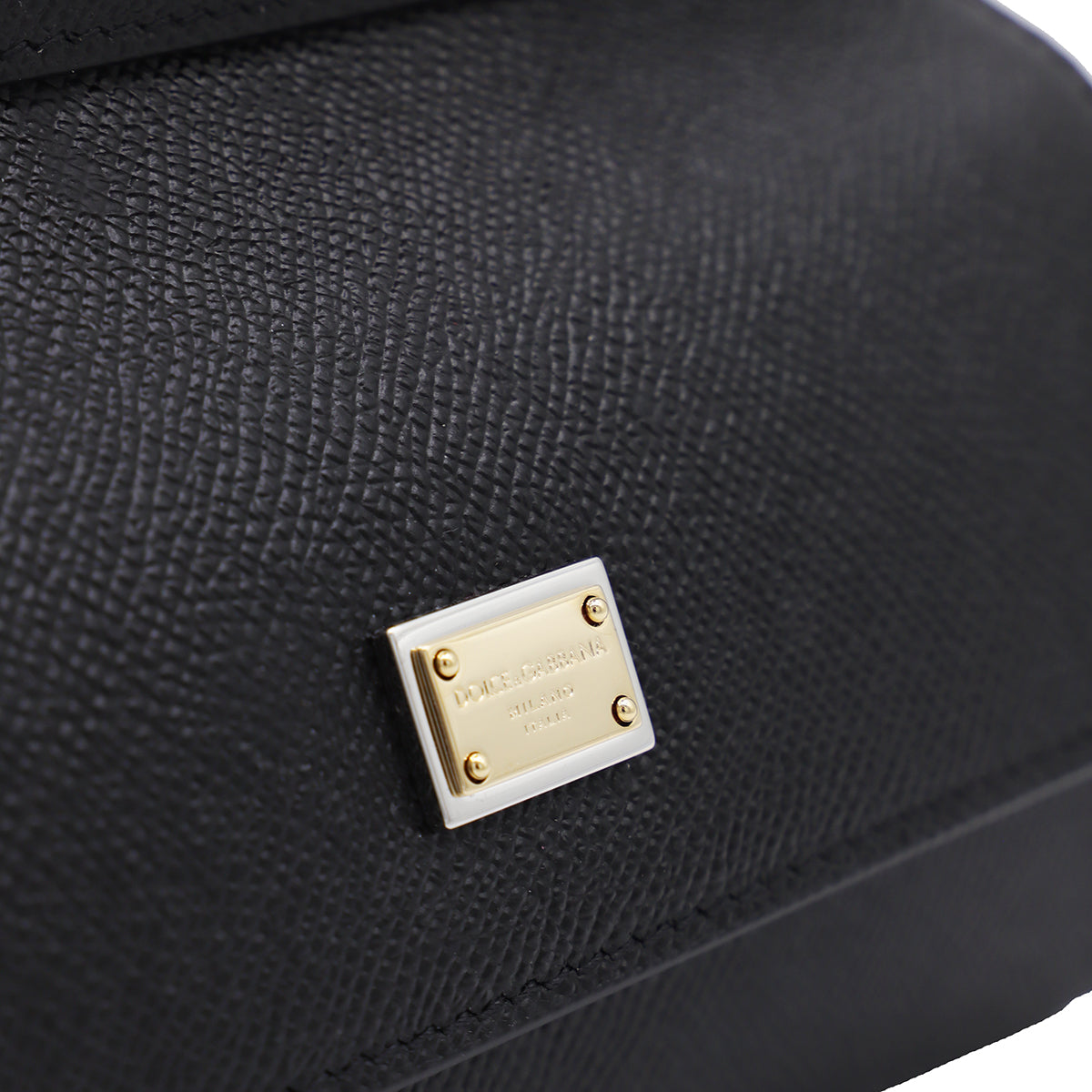 BLACK LEATHER SICILY SMALL TOP HANDLE BAG