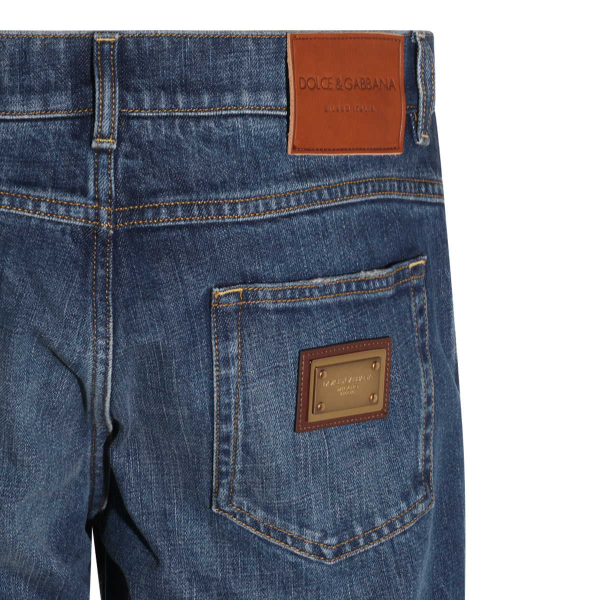 DARK BLUE COTTON DENIM JEANS