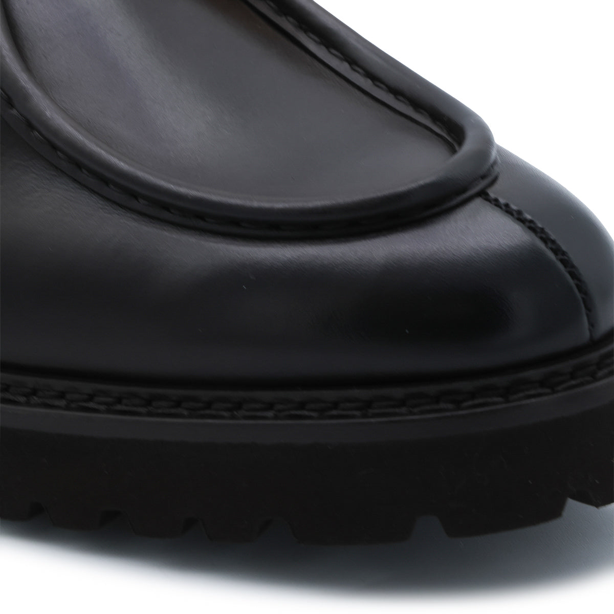 BLACK LEATHER LACE UP SHOES