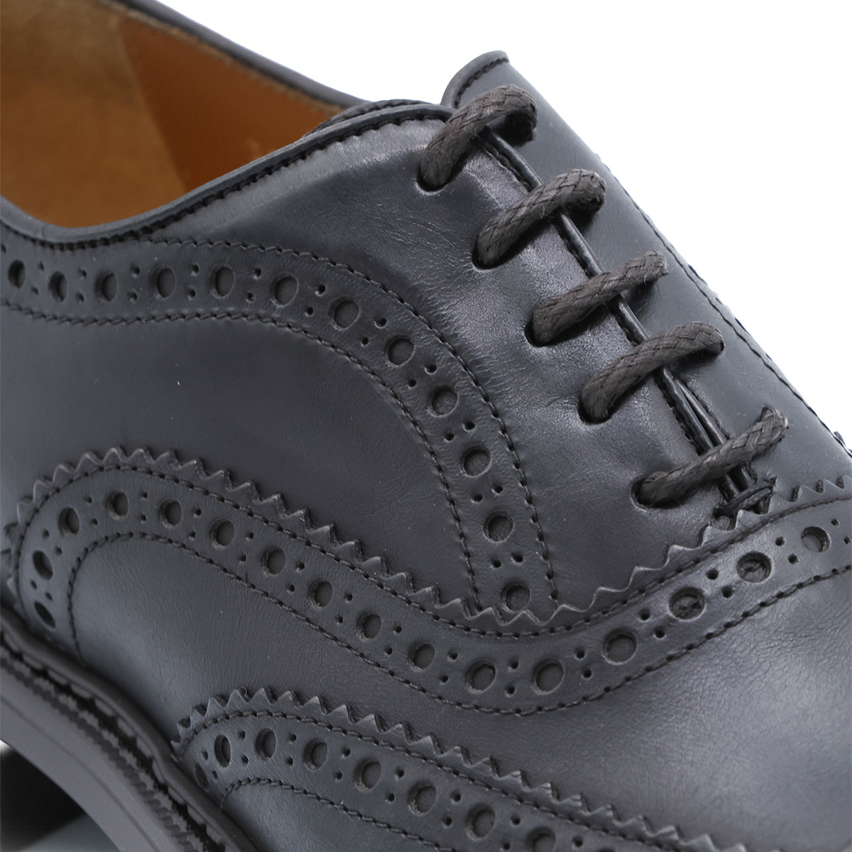 BLACK LEATHER LACE UP SHOES