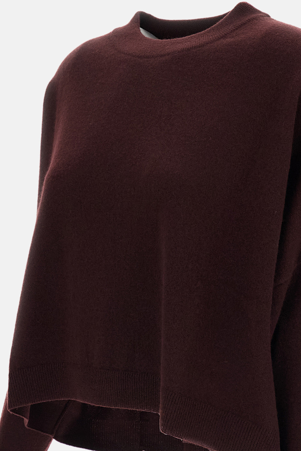 OVERSIZED PURE CASHMERE CREWNECK SWEATER