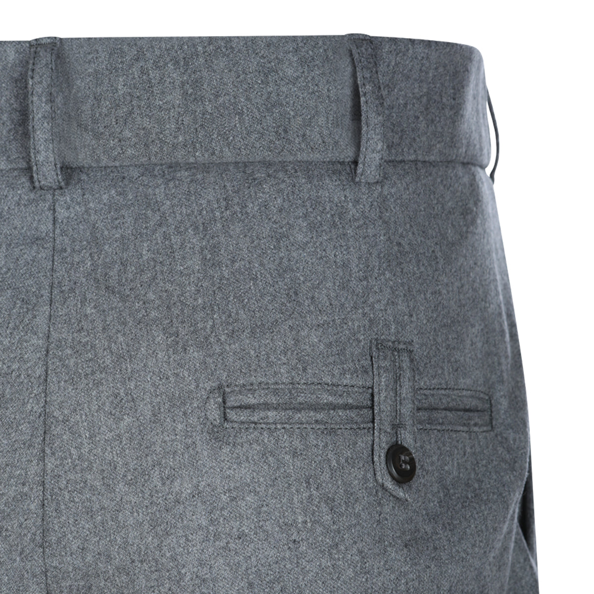 MID GREY VIRGIN WOOL AND CASHMERE BLEND PANTS