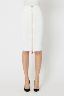 MIDI PENCIL KNIT SKIRT WITH ZIP