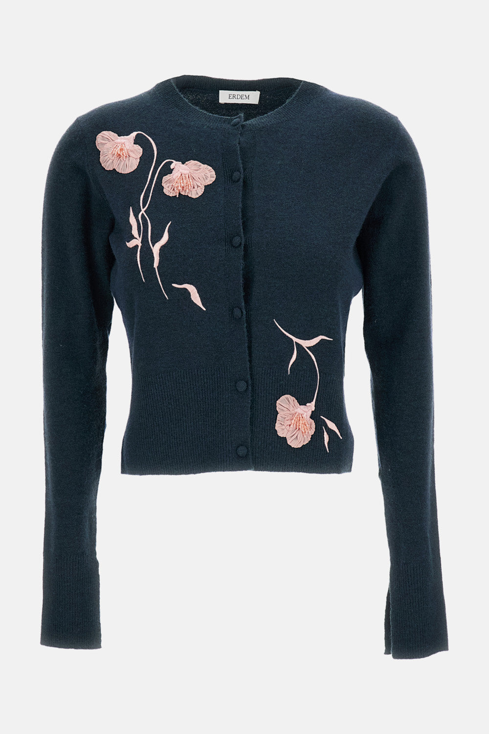 EMBROIDERED FITTED CARDIGAN