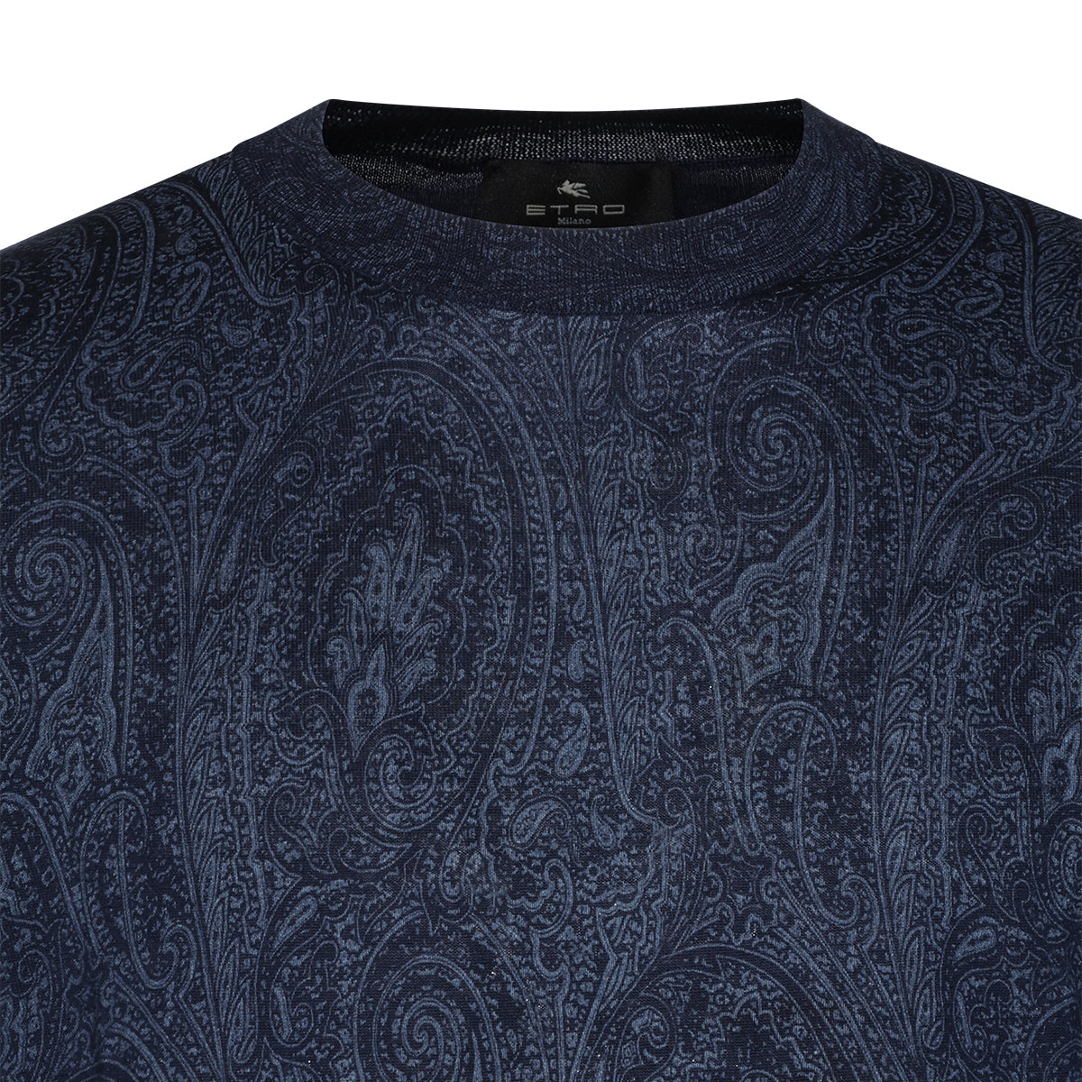 NAVY WOOL AND SILK BLEND ARNICA SWEATER