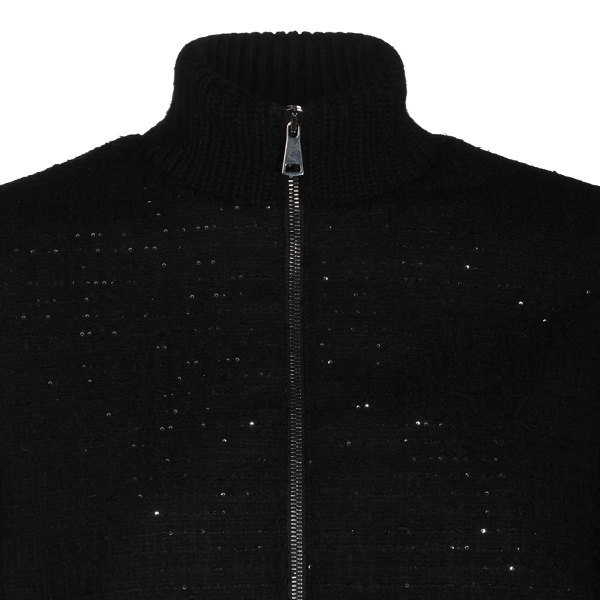 BLACK VIRGIN WOOL BLEND CASUAL JACKET