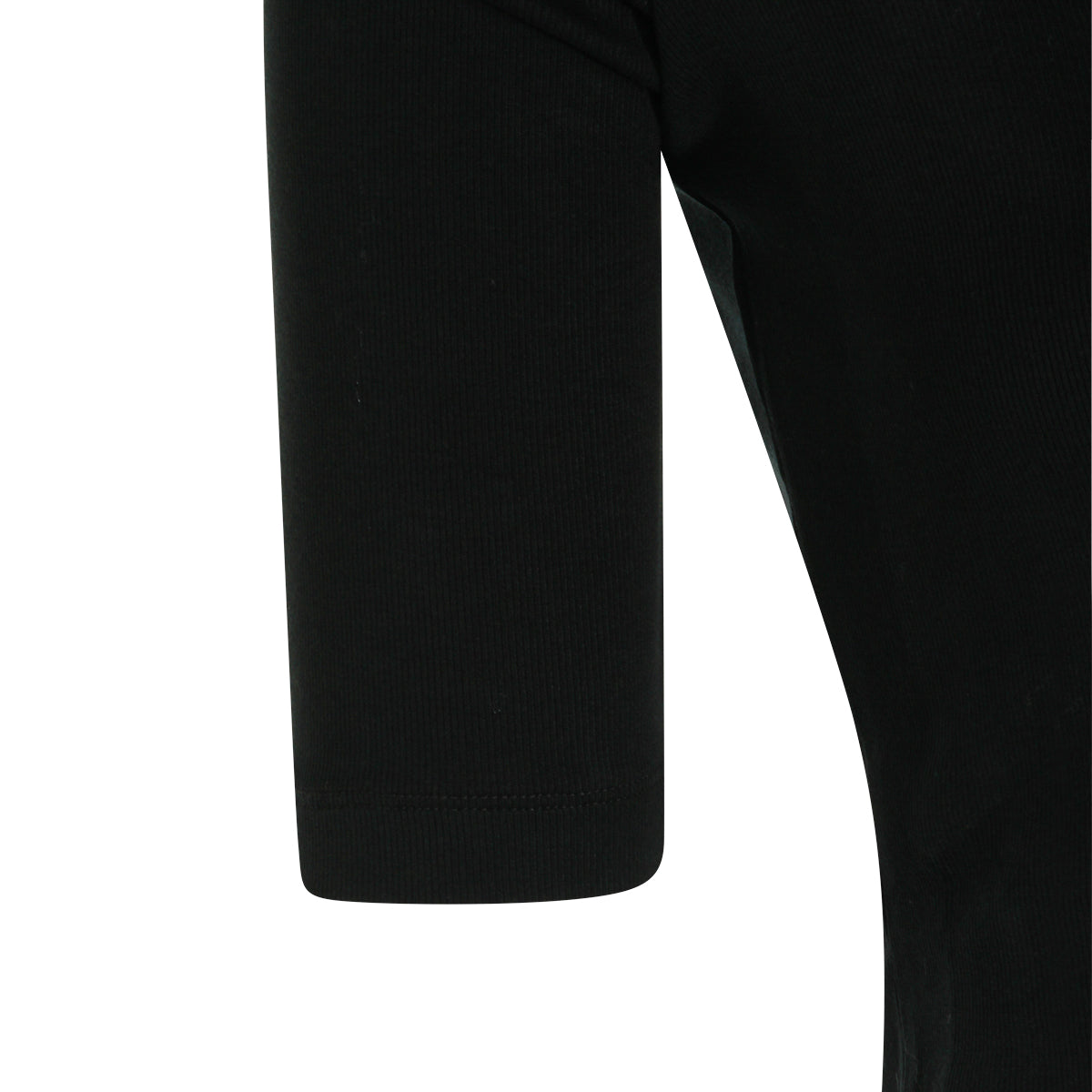 BLACK COTTON STRETCH T-SHIRT