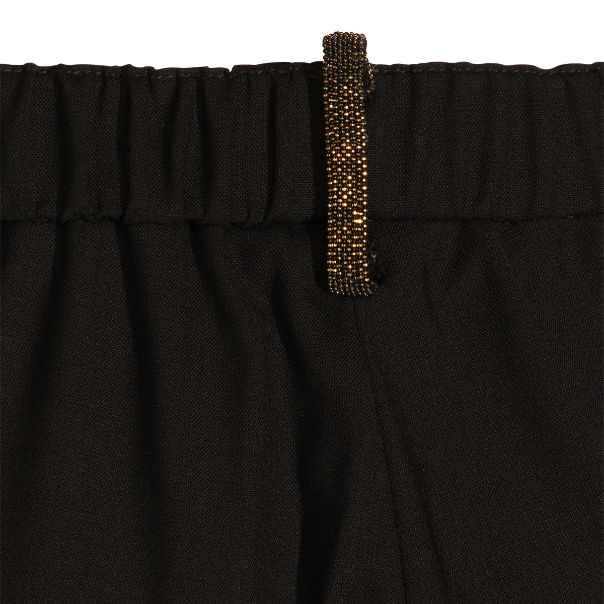BLACK VIRGIN WOOL BLEND PANTS
