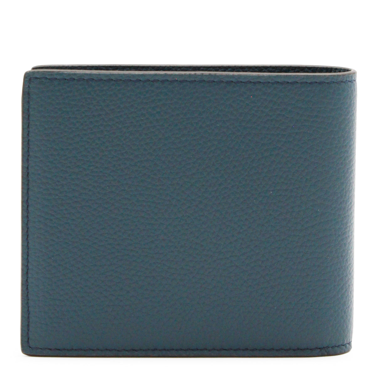 DARK YELLOW AND BLUE LEATHER WALLET