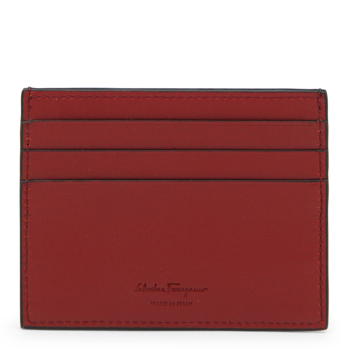 BLACK LEATHER GANCINI CARDHOLDER