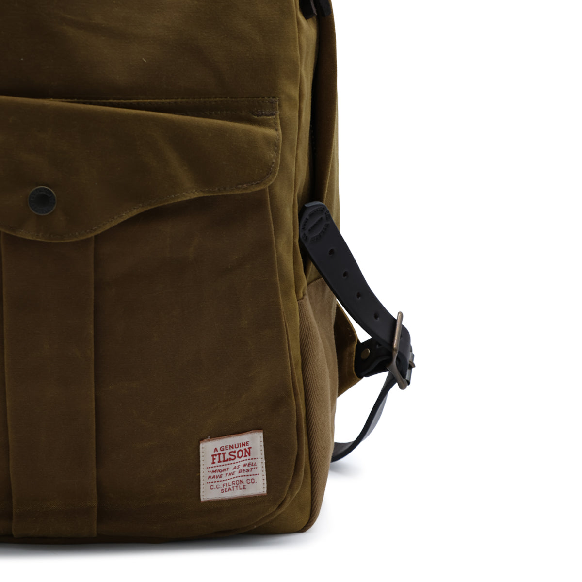 DARK GREEN COTTON BACKPACK