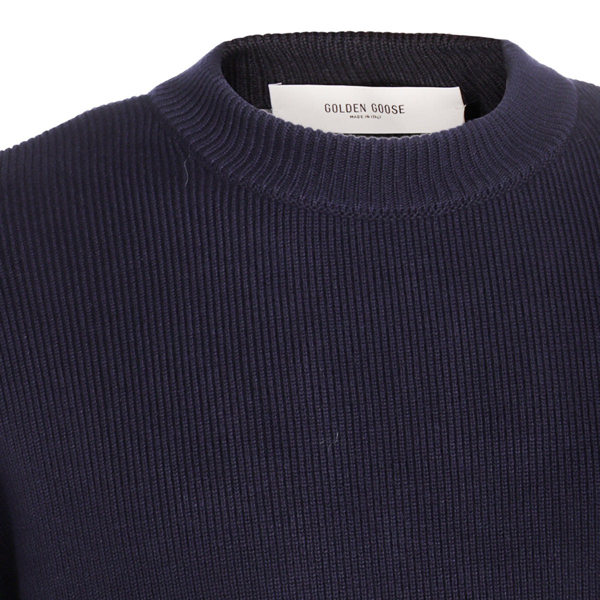 DARK BLUE COTTON BLEND SWEATSHIRT