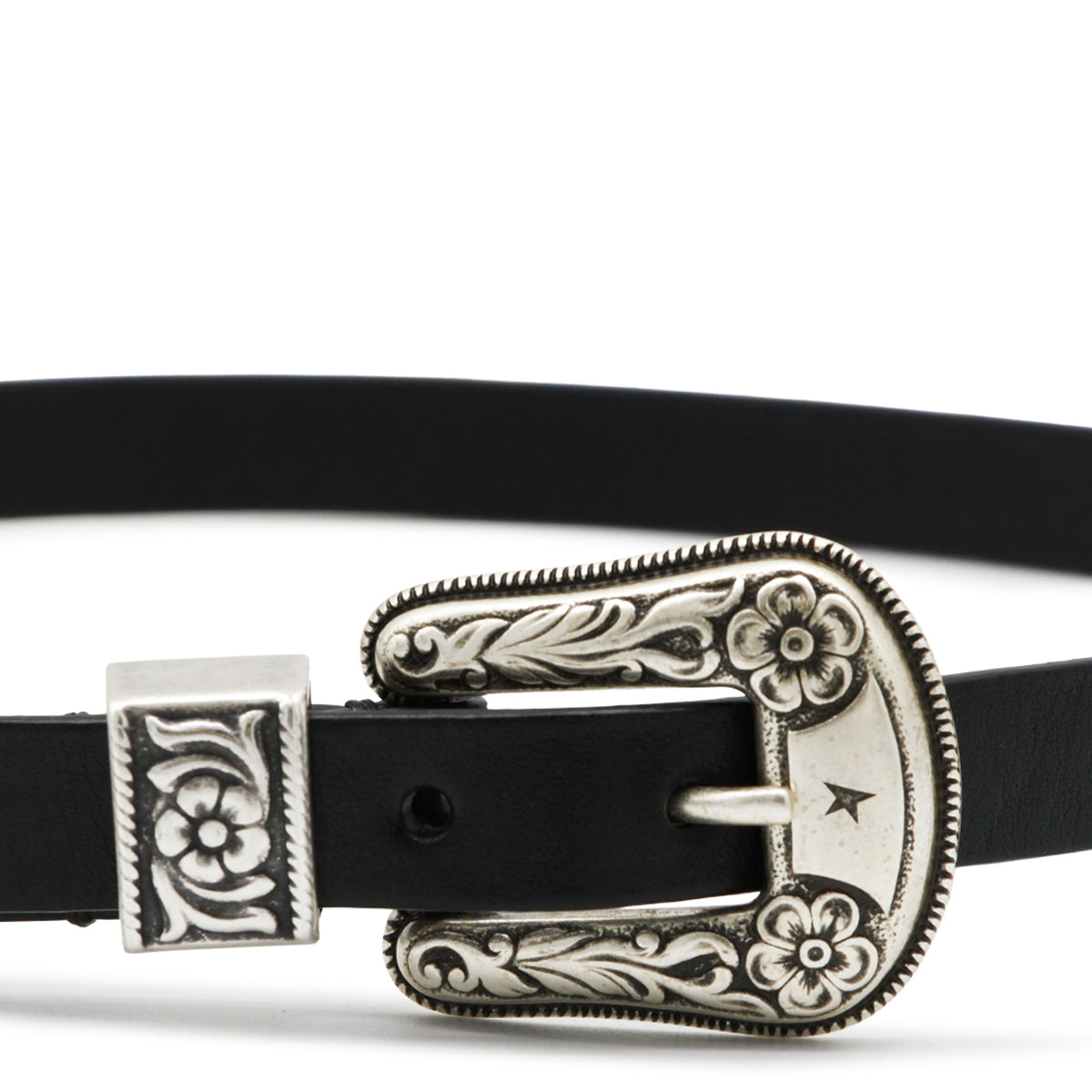 BLACK LEATHER BELT