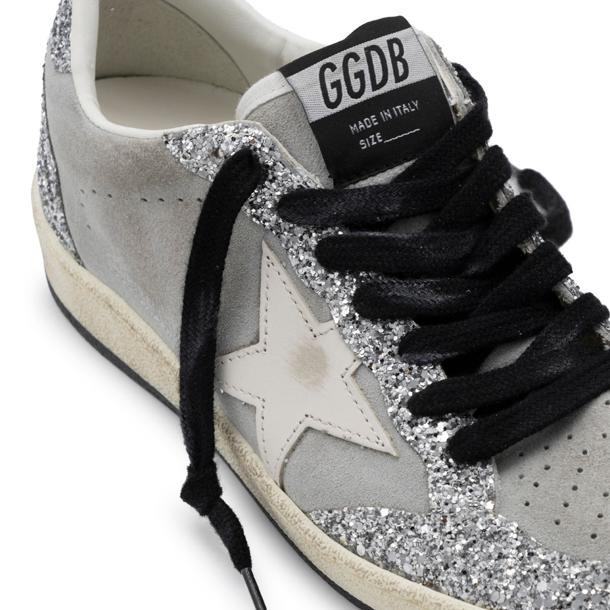 GREY LEATHER BALLSTAR SNEAKERS