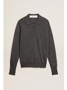LONG-SLEEVED VIRGIN WOOL POLO SHIRT