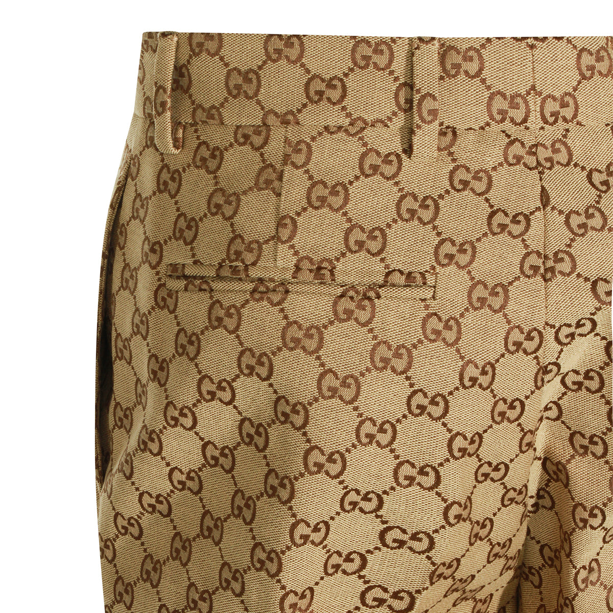 BEIGE EBONY COTTON BLEND PANTS