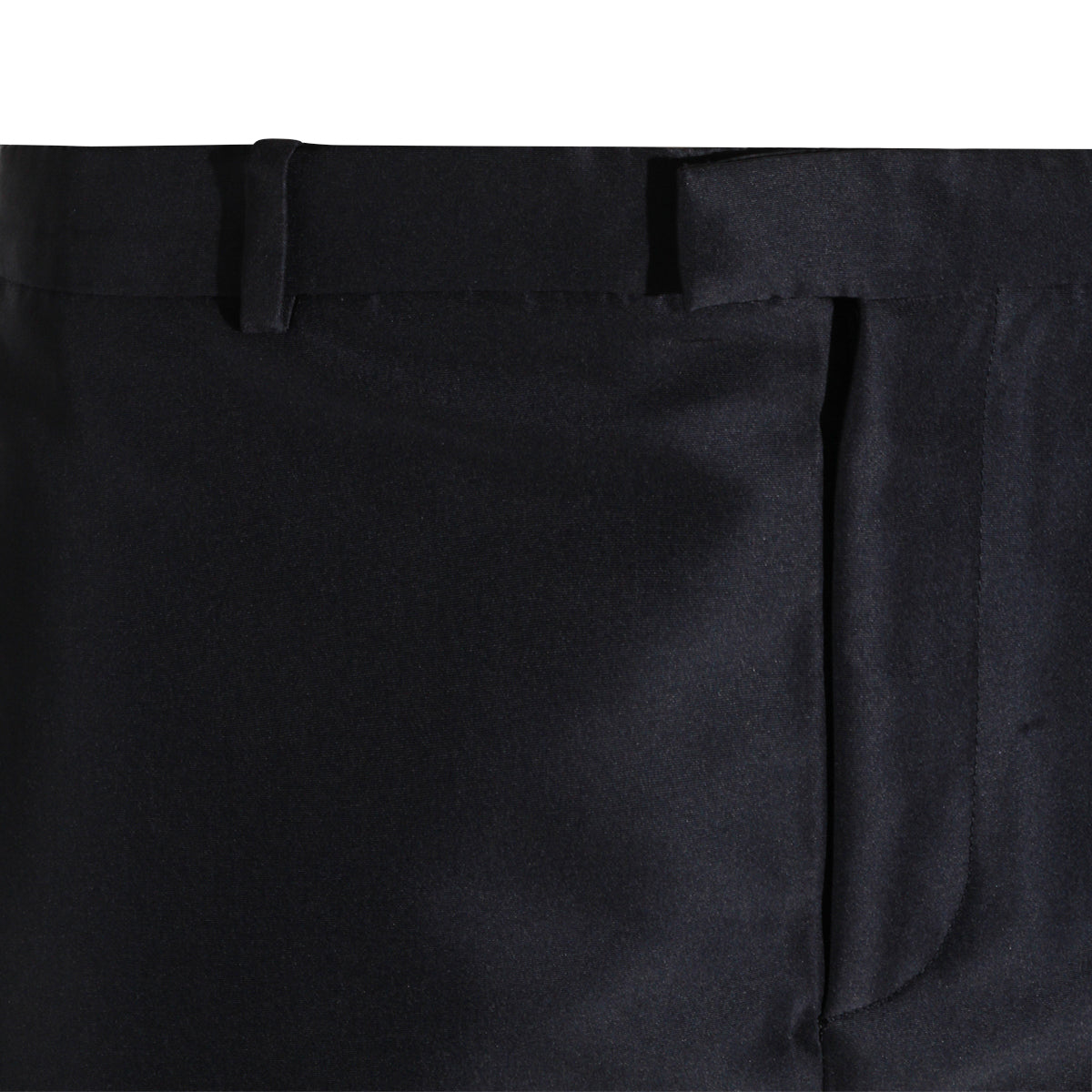 NAVY SILK MINI SKIRT
