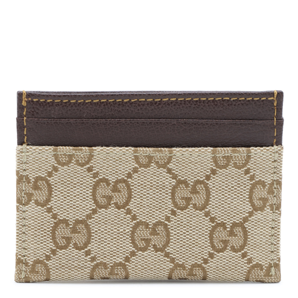 NEW HORSEBIT BEIGE AND BROWN MONOGRAM CARDHOLDER