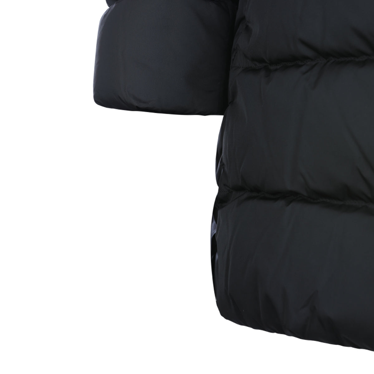 BLACK PUFFER MID DOWN JACKET