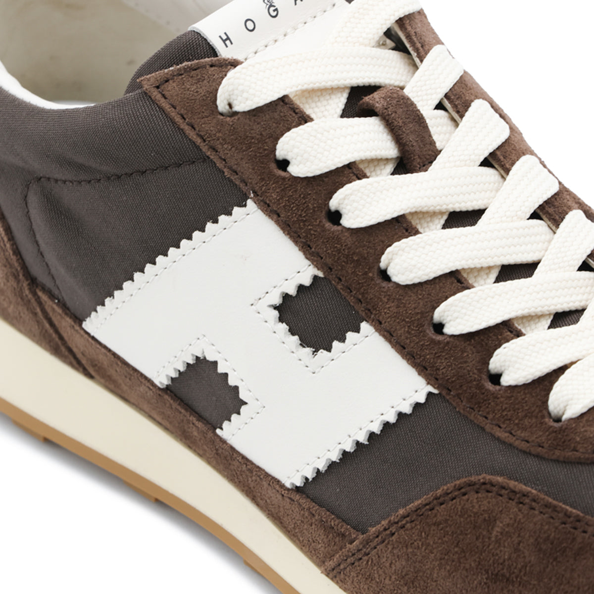 BROWN LEATHER H727 SNEAKERS