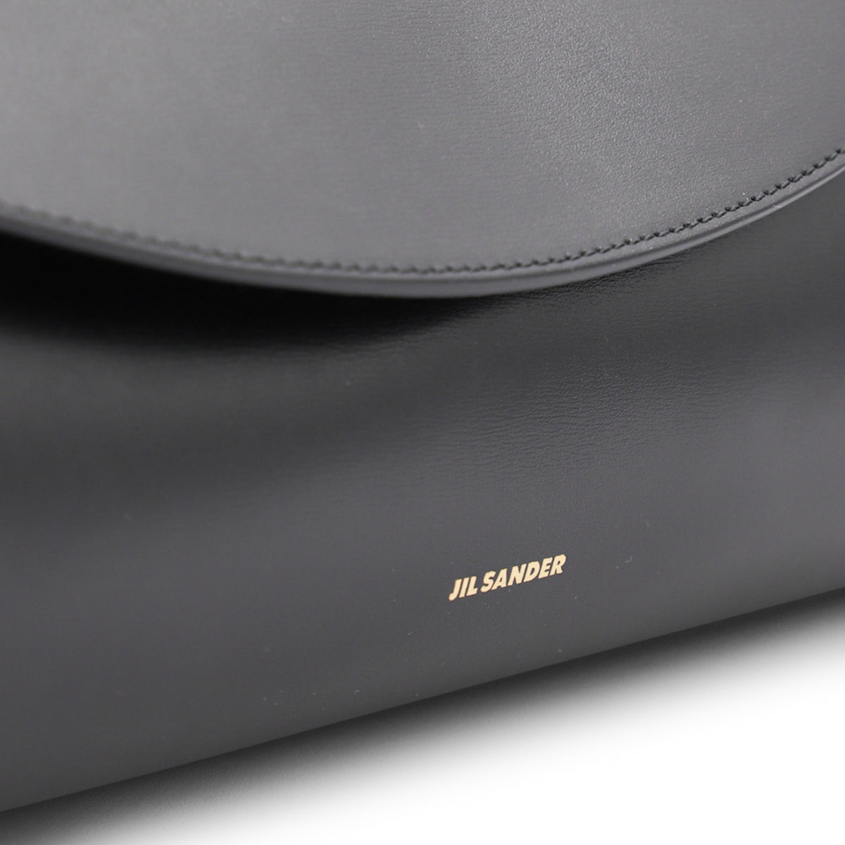 BLACK LEATHER CANNOLO GRANDE SHOULDER BAG