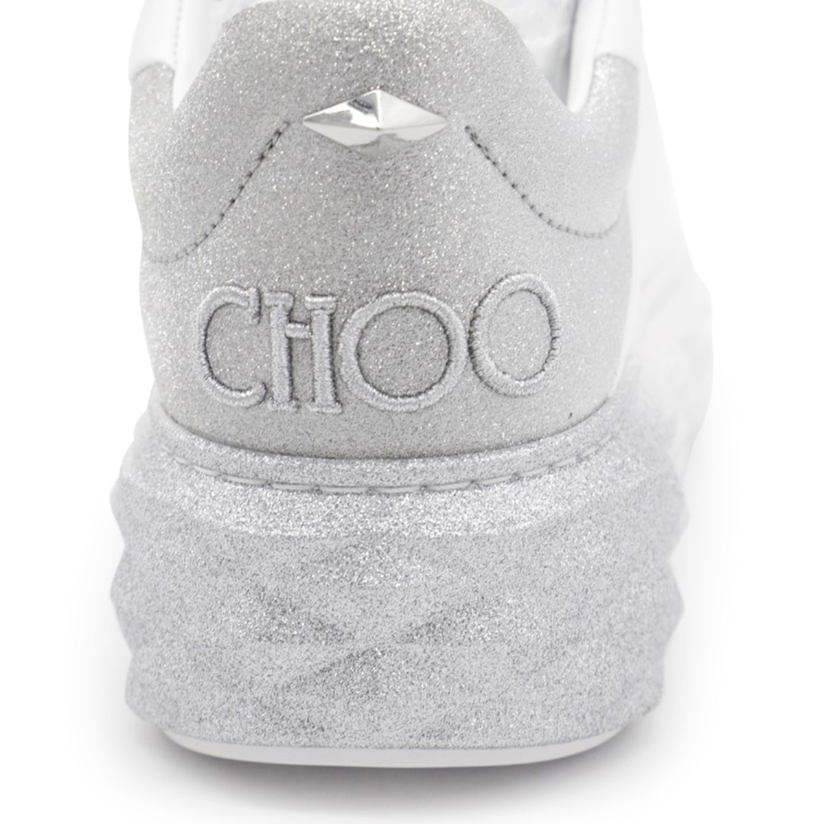 WHITE AND SILVER SNEAKERS