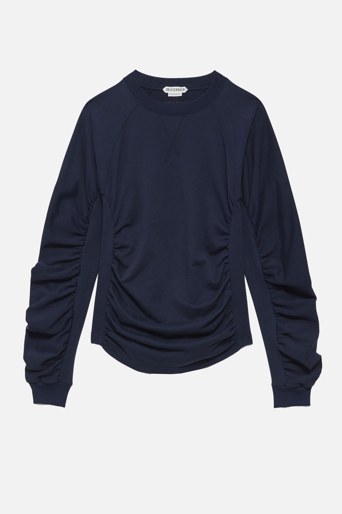 RUCHED SLEEVE SWEATSHIRT
