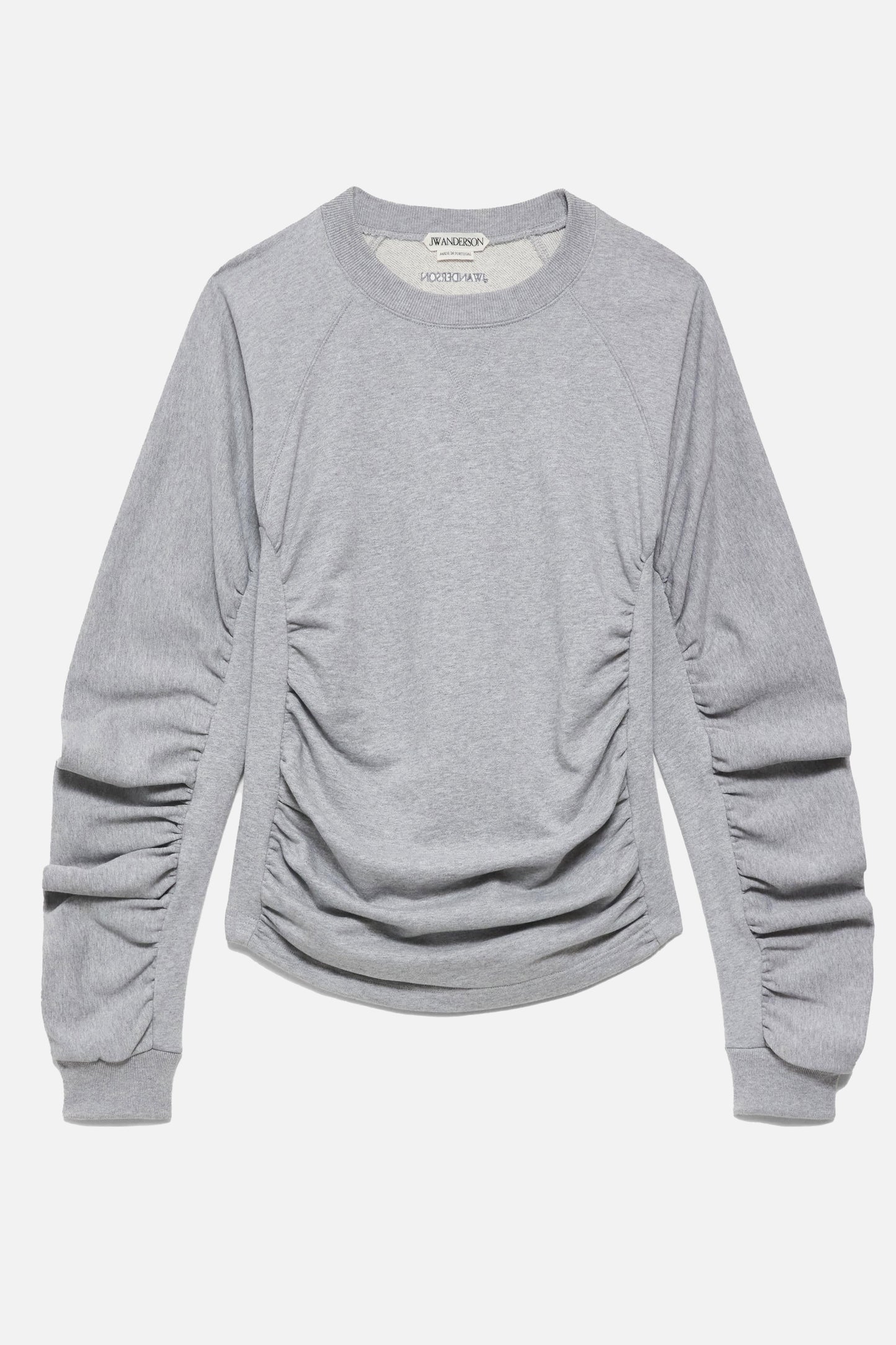 RUCHED SLEEVE SWEATSHIRT